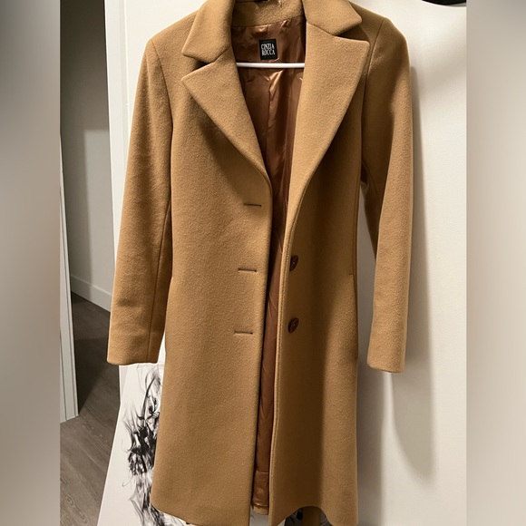 Wool/Cashmere Camel Coat size 2 - Picture 6 of 6